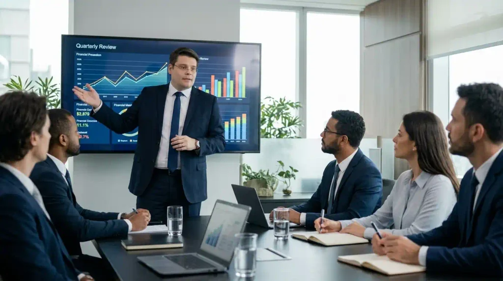 Gestores Analisando Indicadores Financeiros | DUX Consultoria e BPO Financeiro